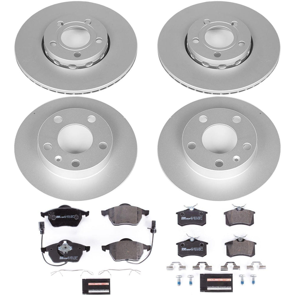 Power Stop 02-04 Audi A4 Front & Rear Euro-Stop Brake Kit