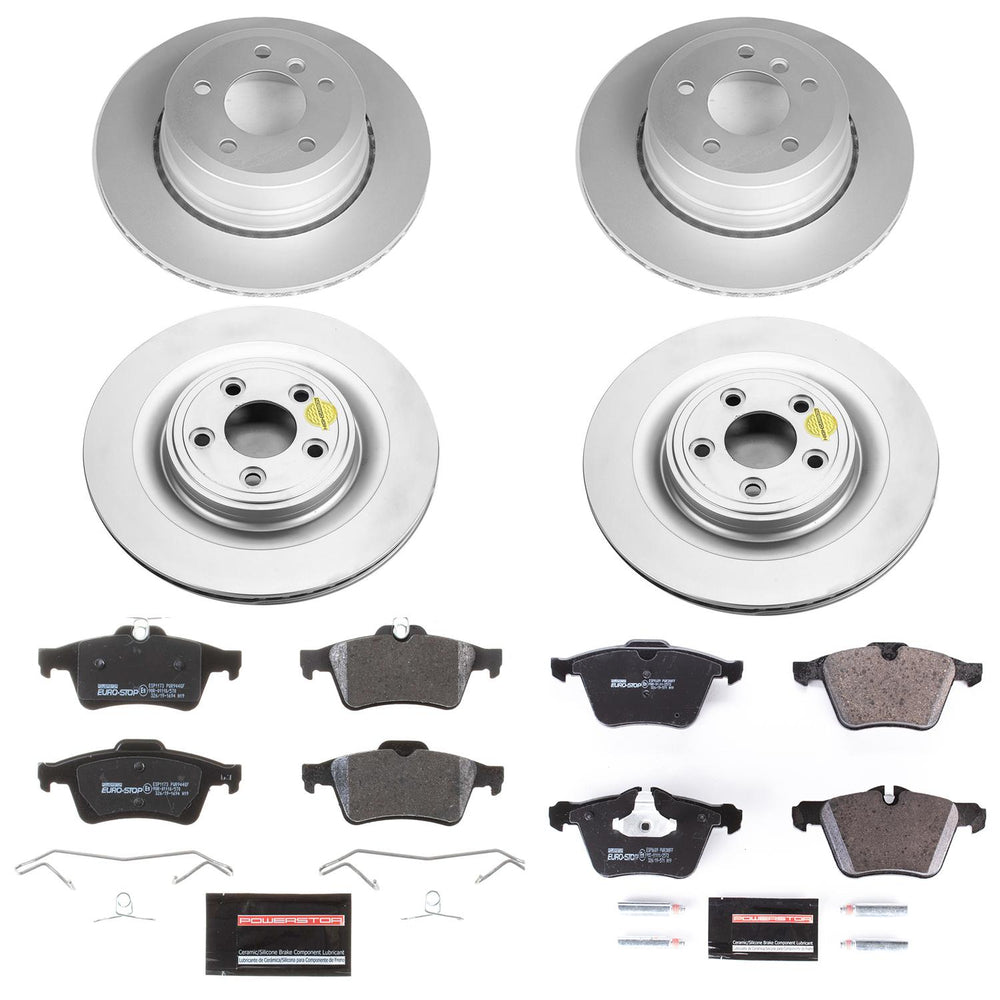 Power Stop 07-08 Jaguar S-Type Front & Rear Euro-Stop Brake Kit