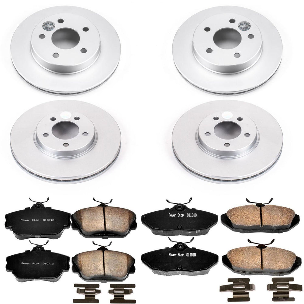 Power Stop 96-97 Ford Thunderbird Front & Rear Z17 Evolution Geomet Coated Brake Kit