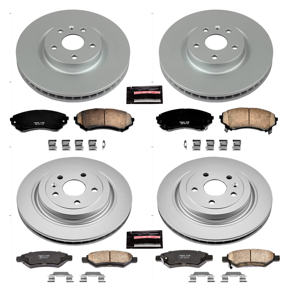 Power Stop 08-14 Cadillac CTS Front & Rear Z17 Evolution Geomet Coated Brake Kit