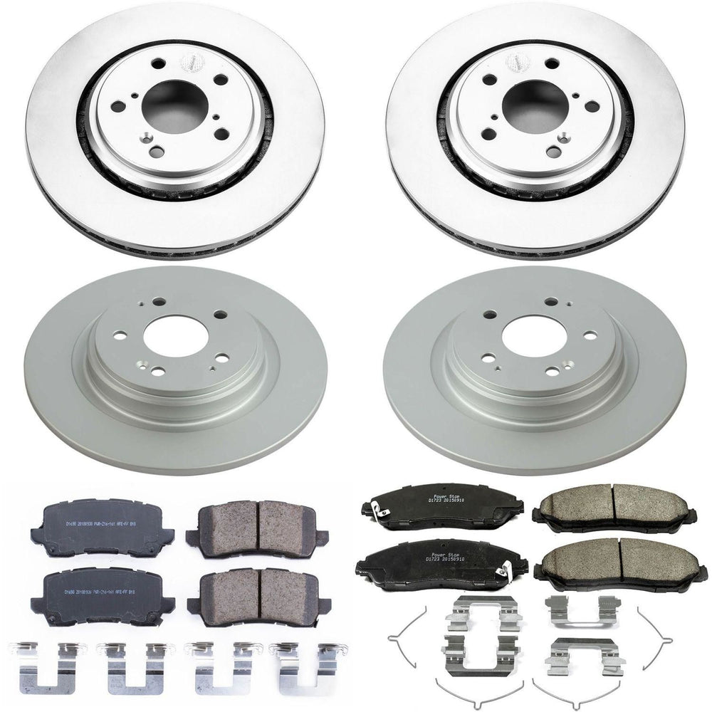 Power Stop 17-19 Acura MDX Front & Rear Z17 Evolution Geomet Coated Brake Kit