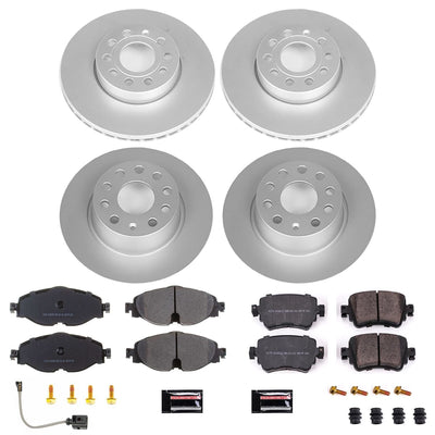 Power Stop 2019 Volkswagen Golf Front & Rear Z23 Evolution Sport Coated Brake Kit
