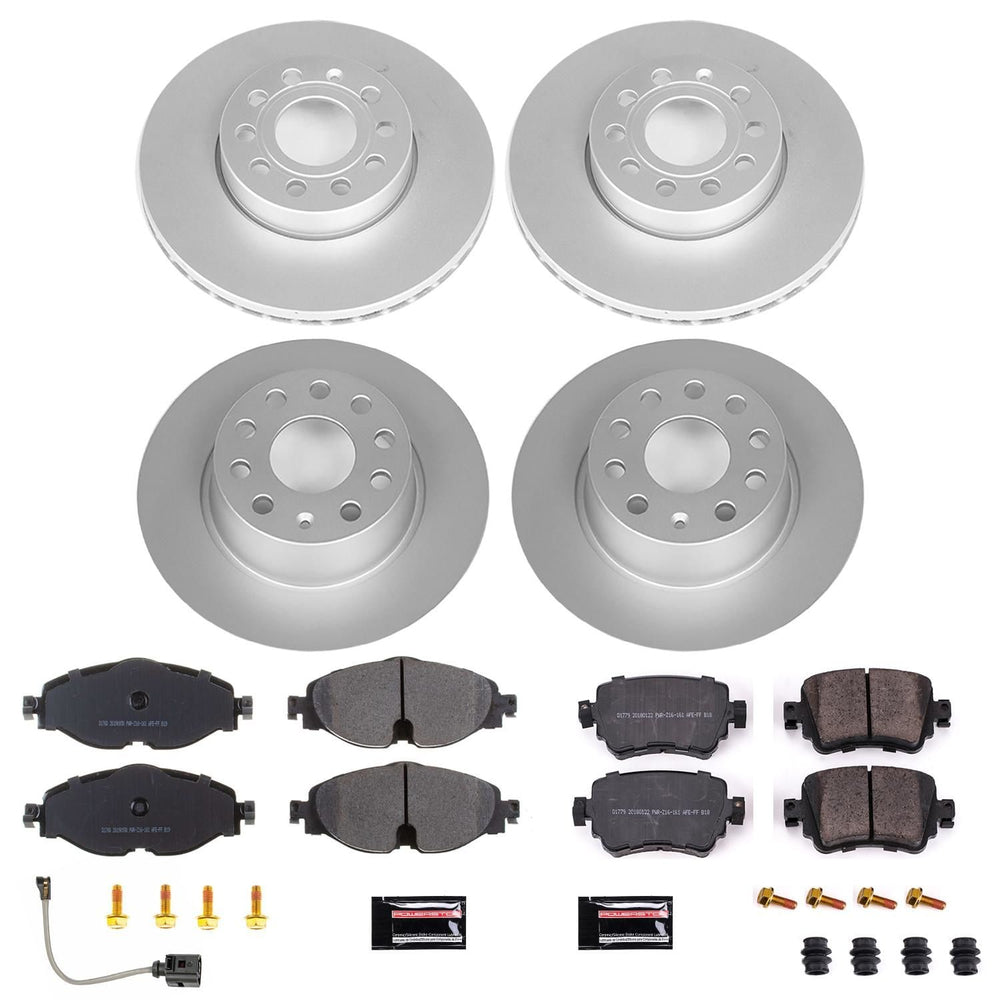 Power Stop 2019 Volkswagen Golf Front & Rear Z23 Evolution Sport Coated Brake Kit