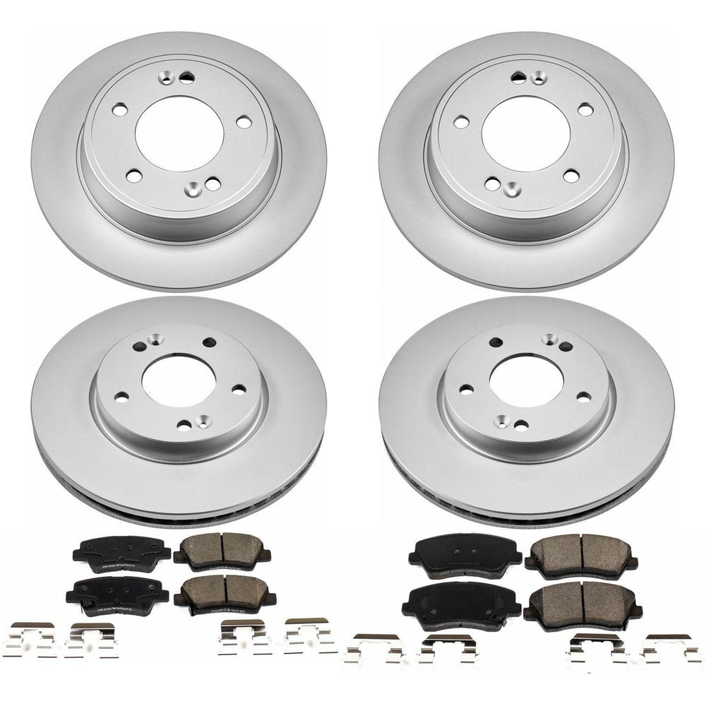Power Stop 16-17 Hyundai Veloster Front & Rear Z17 Evolution Geomet Coated Brake Kit