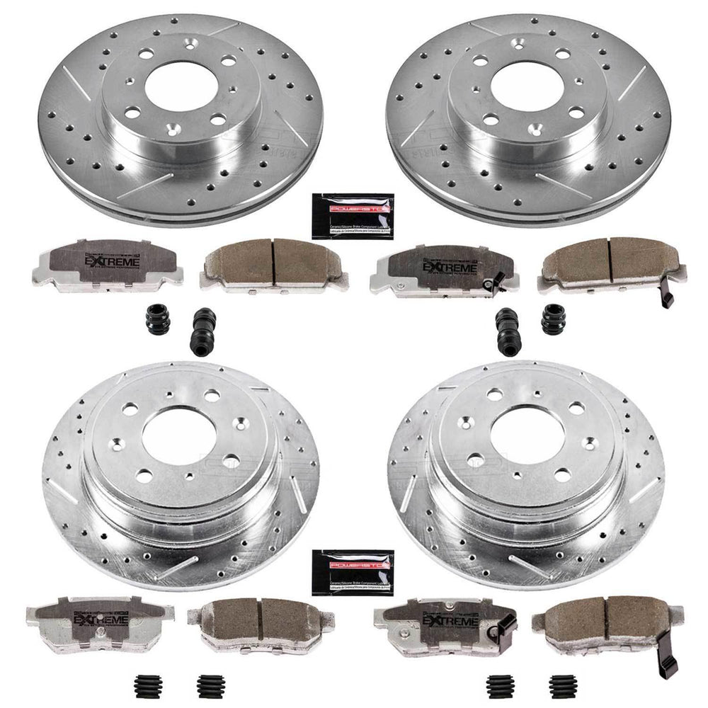 Power Stop 1989 Honda CRX Front & Rear Z26 Street Warrior Brake Kit