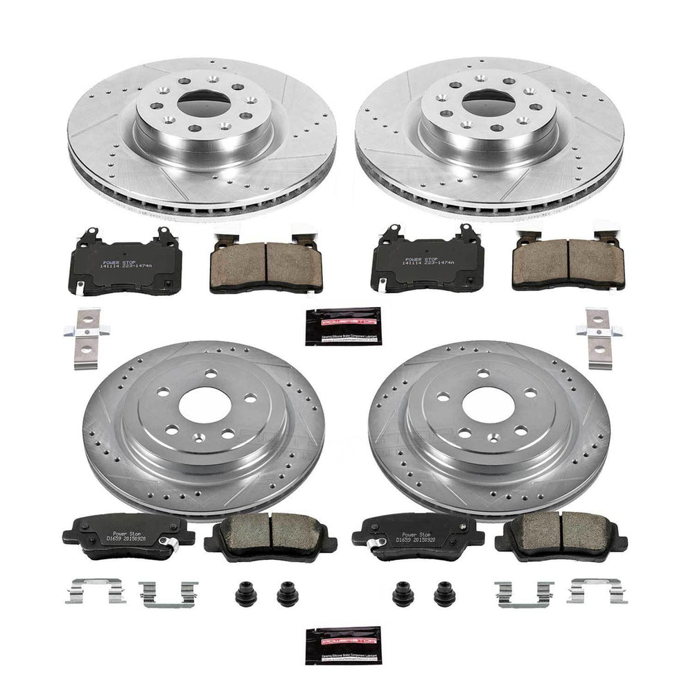 Power Stop 14-18 Cadillac CTS Front & Rear Z23 Evolution Sport Brake Kit
