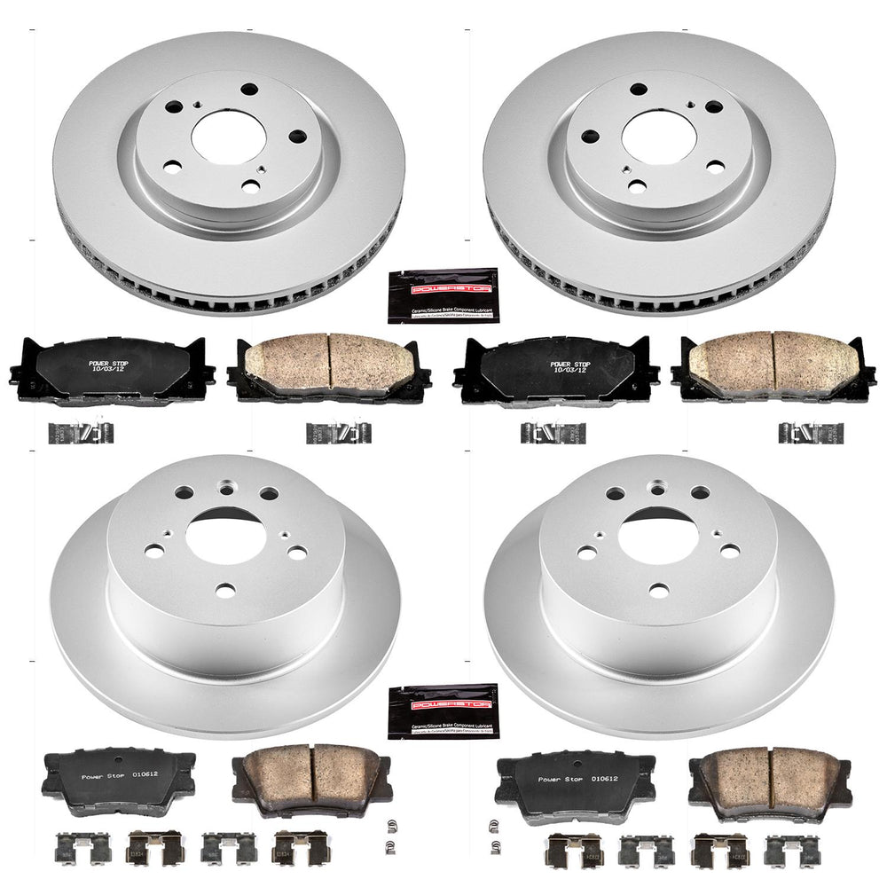 Power Stop 13-18 Lexus ES300h Front & Rear Z17 Evolution Geomet Coated Brake Kit