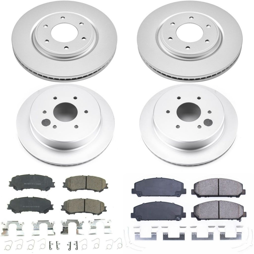 Power Stop 17-18 Nissan Titan Front & Rear Z17 Evolution Geomet Coated Brake Kit