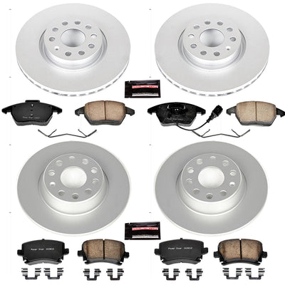 Power Stop 06-09 Audi A3 Front & Rear Z23 Evolution Sport Coated Brake Kit