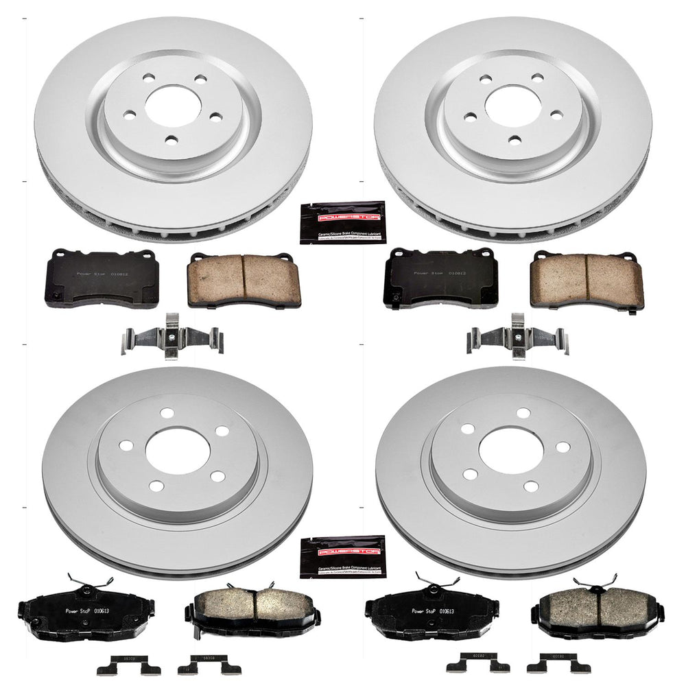 Power Stop 2012 Ford Mustang Front & Rear Z17 Evolution Geomet Coated Brake Kit