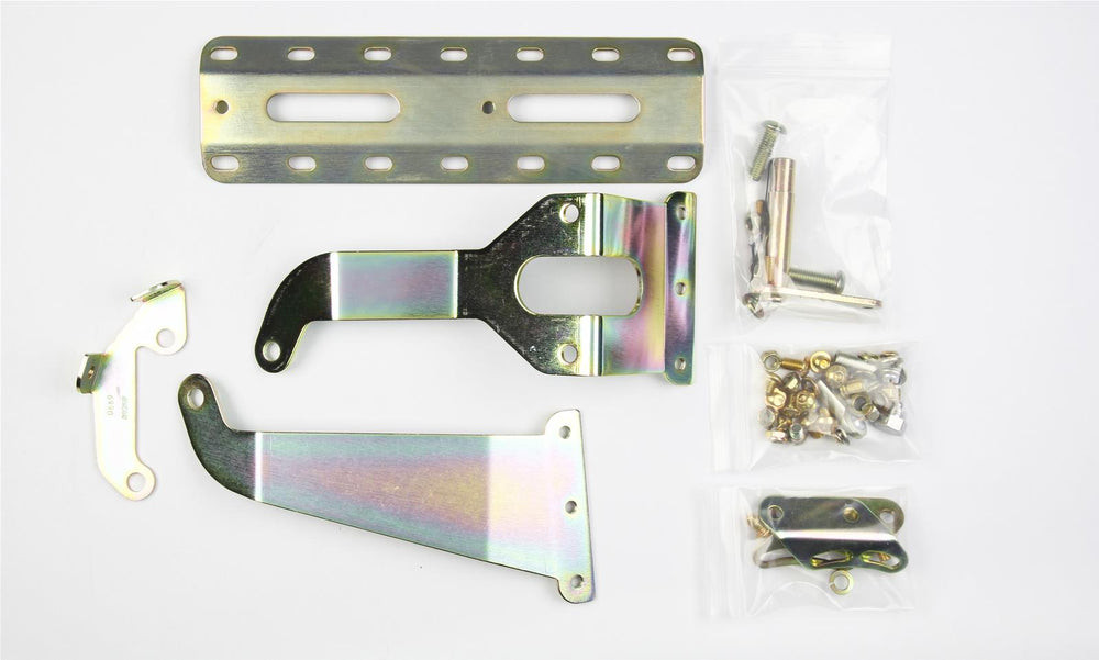 CASE MOUNT SHIFTER GM POWERGLIDE TRANS W/CHROME 16IN SGL BEND LEVER & MUSHROOM B
