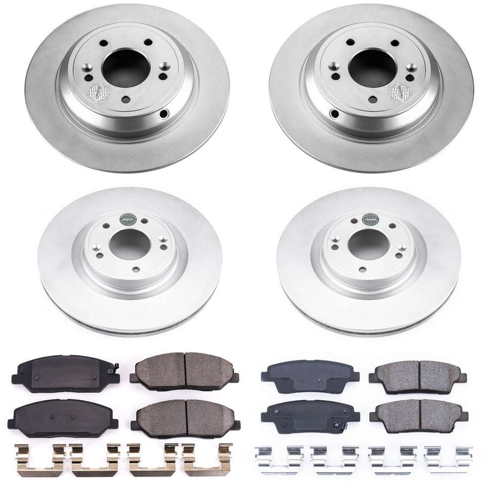 Power Stop 10-11 Hyundai Genesis Front & Rear Z17 Evolution Geomet Coated Brake Kit