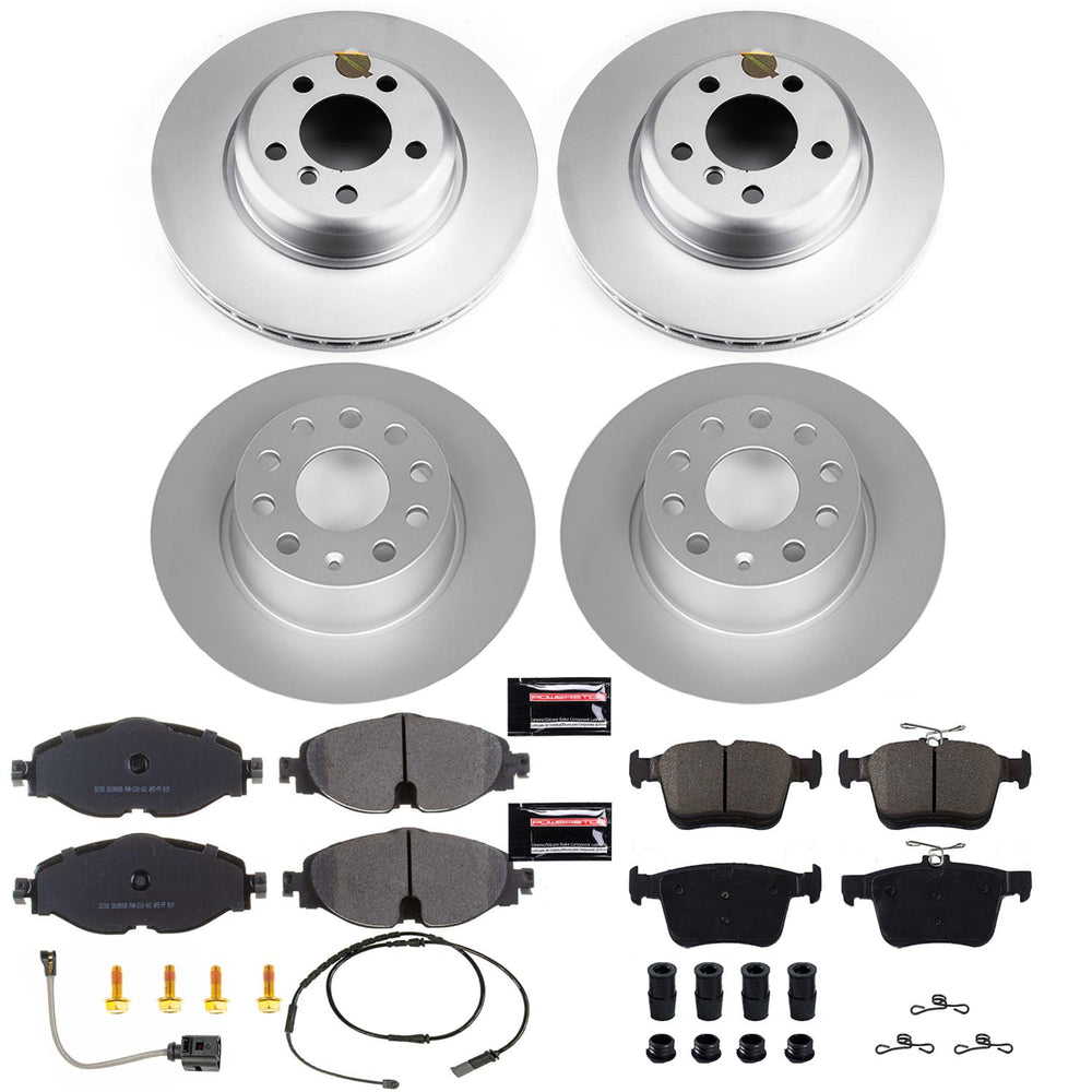 Power Stop 15-18 Audi A3 Front & Rear Z23 Evolution Sport Coated Brake Kit