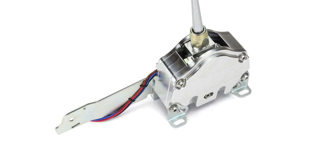 ELECTRONIC SPORT SHIFTER GM 6L80 TRANS W/CHROME 12IN SGL BEND LEVER & HITECH BL