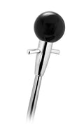 FLOOR MOUNT SHIFTER GM TH350 TRANS W/CHROME 6IN STRAIGHT LEVER & MUSCLE CAR BLK
