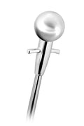 FLOOR MOUNT SHIFTER GM TH400 TRANS W/CHROME 8IN SGL BEND LEVER & MUSCLE CAR BRIT