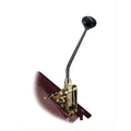 FLOOR MOUNT SHIFTER GM 4L60E TRANS W/BLK 16IN SGL BEND LEVER & MUSHROOM BLK KNOB