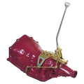 FLOOR MOUNT SHIFTER GM 4L80 TRANS W/BLK 10IN SGL BEND LEVER & MUSHROOM BLK KNOB