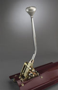 FLOOR MOUNT SHIFTER GM 700R4 TRANS W/CHROME 23IN SGL BEND LEVER & MUSHROOM KNOB