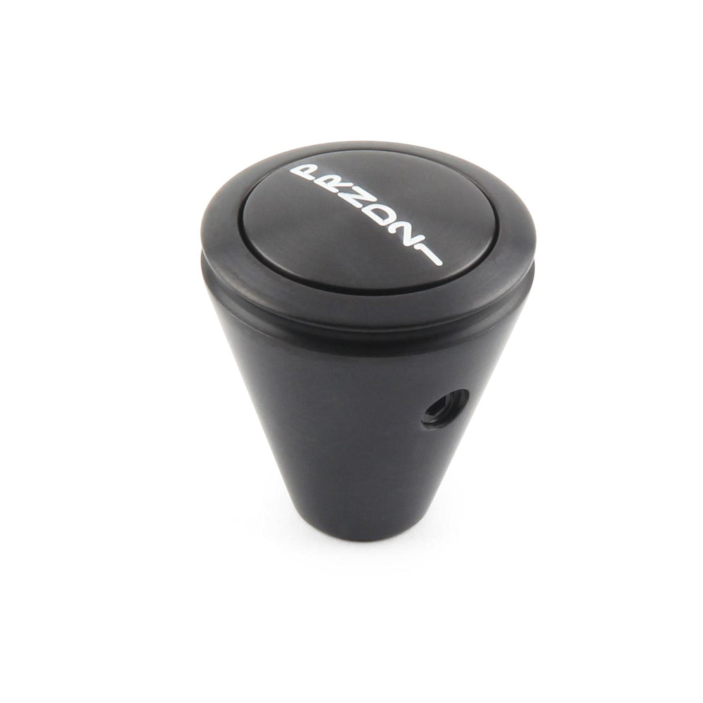 FLOOR MOUNT SHIFTER D C6 TRANS W/BLK 8IN SGL BEND LEVER & HITECH BLK KNOB