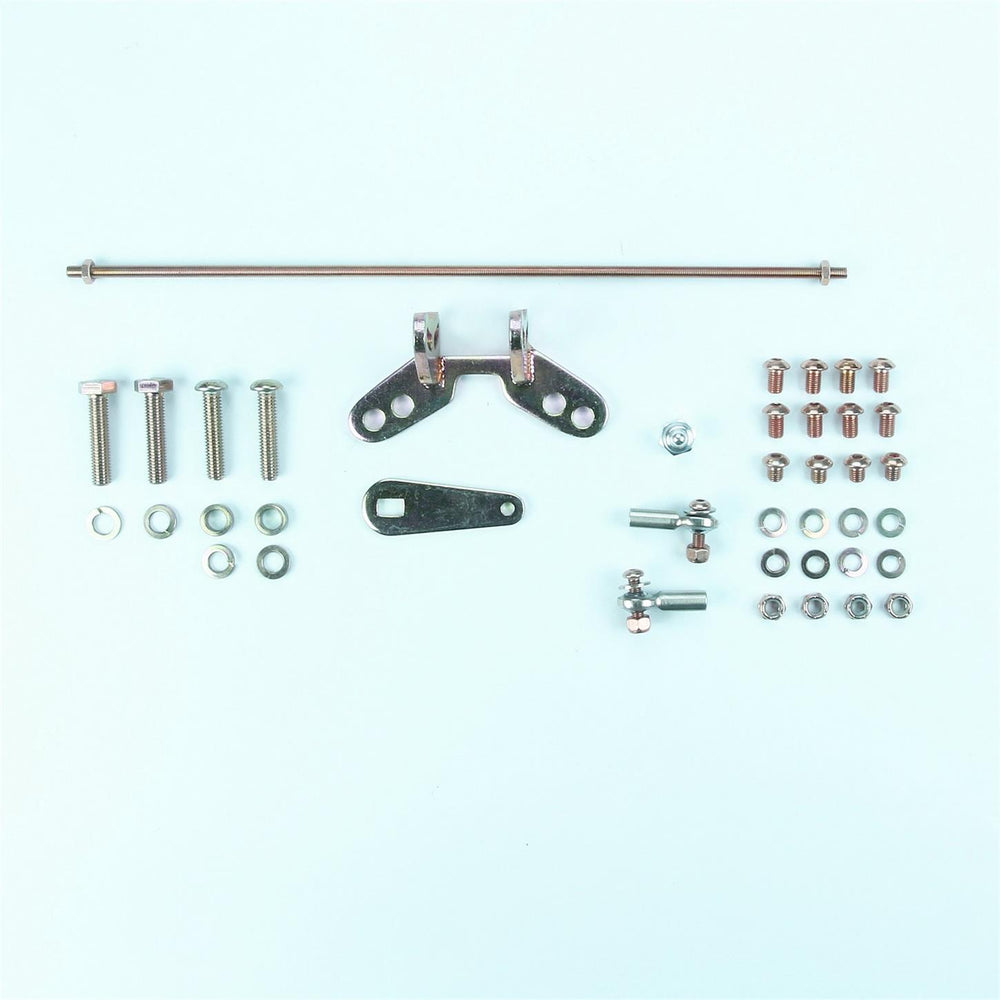 TAIL MOUNT SHIFTER GM TH350 TRANS W/CHROME 6IN STRAIGHT LEVER & HITECH KNOB
