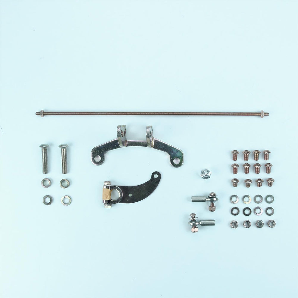 TAIL MOUNT SHIFTER D C6 TRANS W/CHROME 6IN STRAIGHT LEVER & PISTON KNOB
