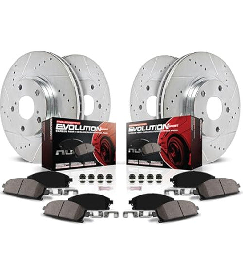 Power Stop 14-17 Infiniti Q50 Front & Rear Z17 Evolution Geomet Coated Brake Kit