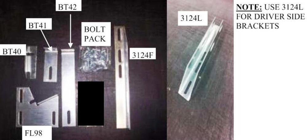 9716 GM FULL SIZE VAN BRACKET KIT