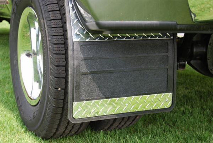 0309 RAM PU 19X24 CLASSIC DUALLY RUBBER MUDFLAPS DIAMOND TREAD INSERT