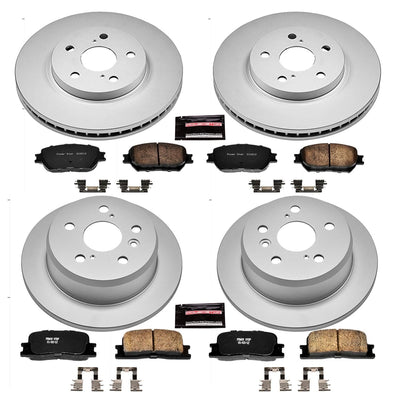 Power Stop 2002 Toyota Camry Front & Rear Z17 Evolution Geomet Coated Brake Kit