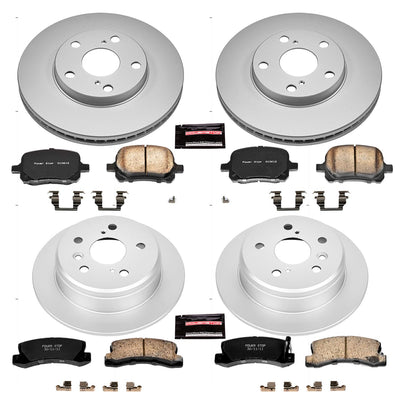 Power Stop 97-99 Lexus ES300 Front & Rear Z17 Evolution Geomet Coated Brake Kit