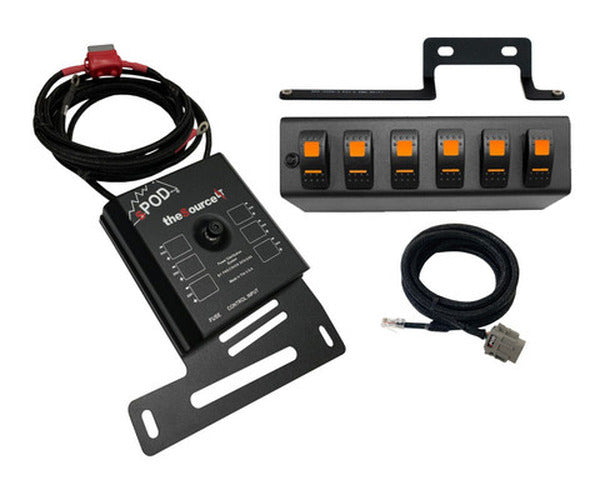 SourceLT w/ Opening (2 1/16 Inch) for AeroForce Gauge and Amber LED Switch Panel for JK 2007-2008