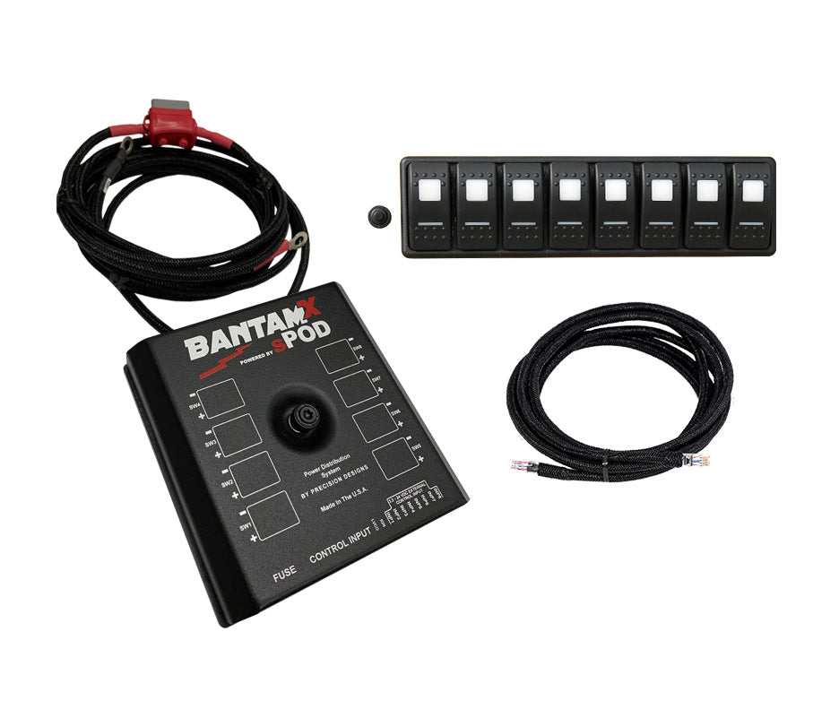 Spod 07-08 Jeep Wrangler JK SourceLT w/ Air Gauge and Blue LED Switch Panel