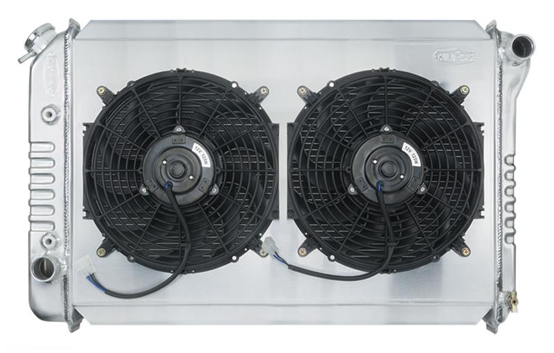 71-73 Mustang Radiator AT 26in Dual 12in Fans