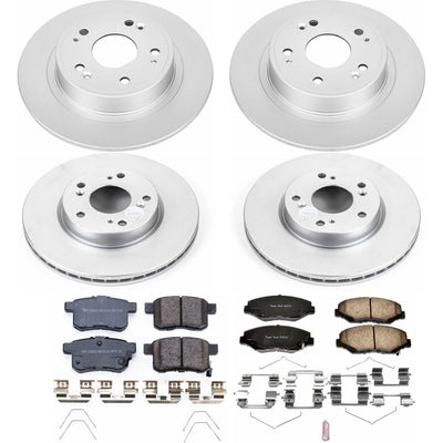 Power Stop 13-17 Honda Accord Front & Rear Z17 Evolution Geomet Coated Brake Kit
