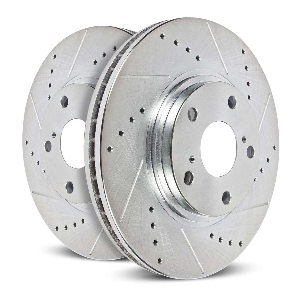 Power Stop 99-02 Ford F-350 Super Duty Front Drilled & Slotted Rotor - Pair