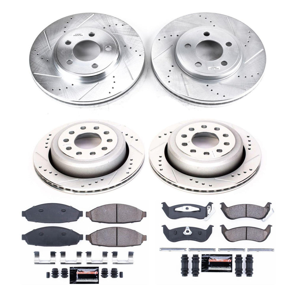 Power Stop 03-11 Lincoln Town Car Front & Rear Z23 Evolution Sport Brake Kit