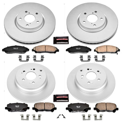 Power Stop 12-15 Honda Pilot Front & Rear Z17 Evolution Geomet Coated Brake Kit