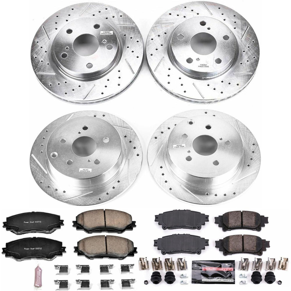 Power Stop 12-17 Toyota Prius V Front & Rear Z23 Evolution Sport Brake Kit