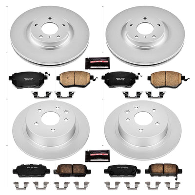 Power Stop 07-08 Nissan Maxima Front & Rear Z17 Evolution Geomet Coated Brake Kit