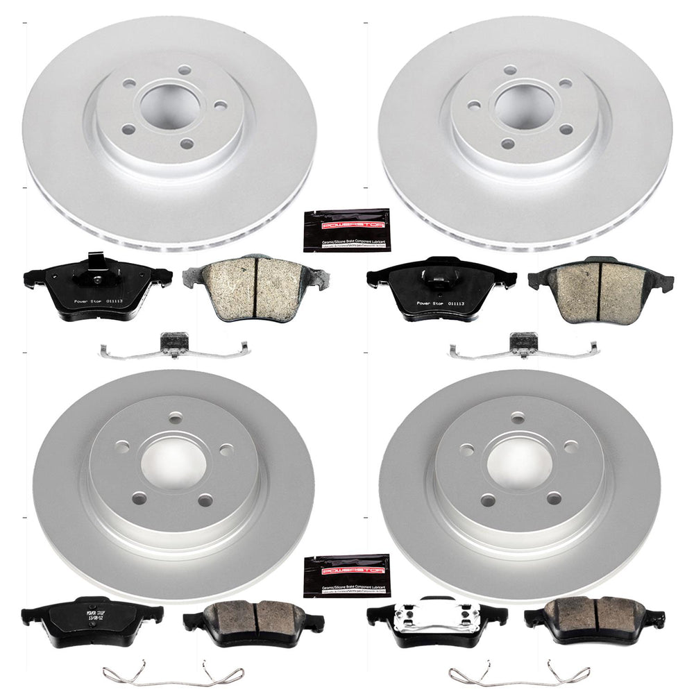 Power Stop 04-05 Volvo S40 Front & Rear Z23 Evolution Sport Coated Brake Kit