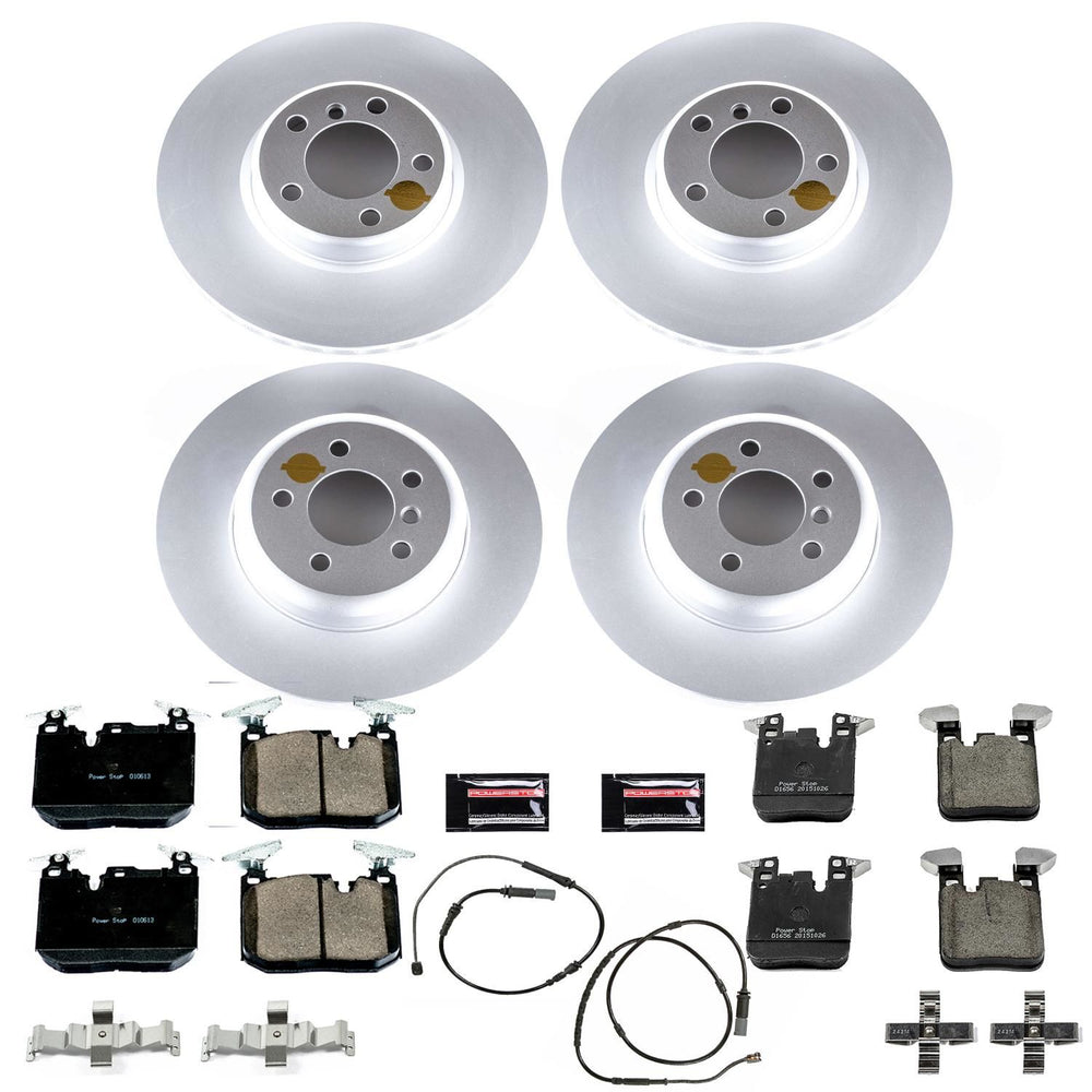Power Stop 16-18 BMW 320i xDrive Front & Rear Z23 Evolution Sport Coated Brake Kit