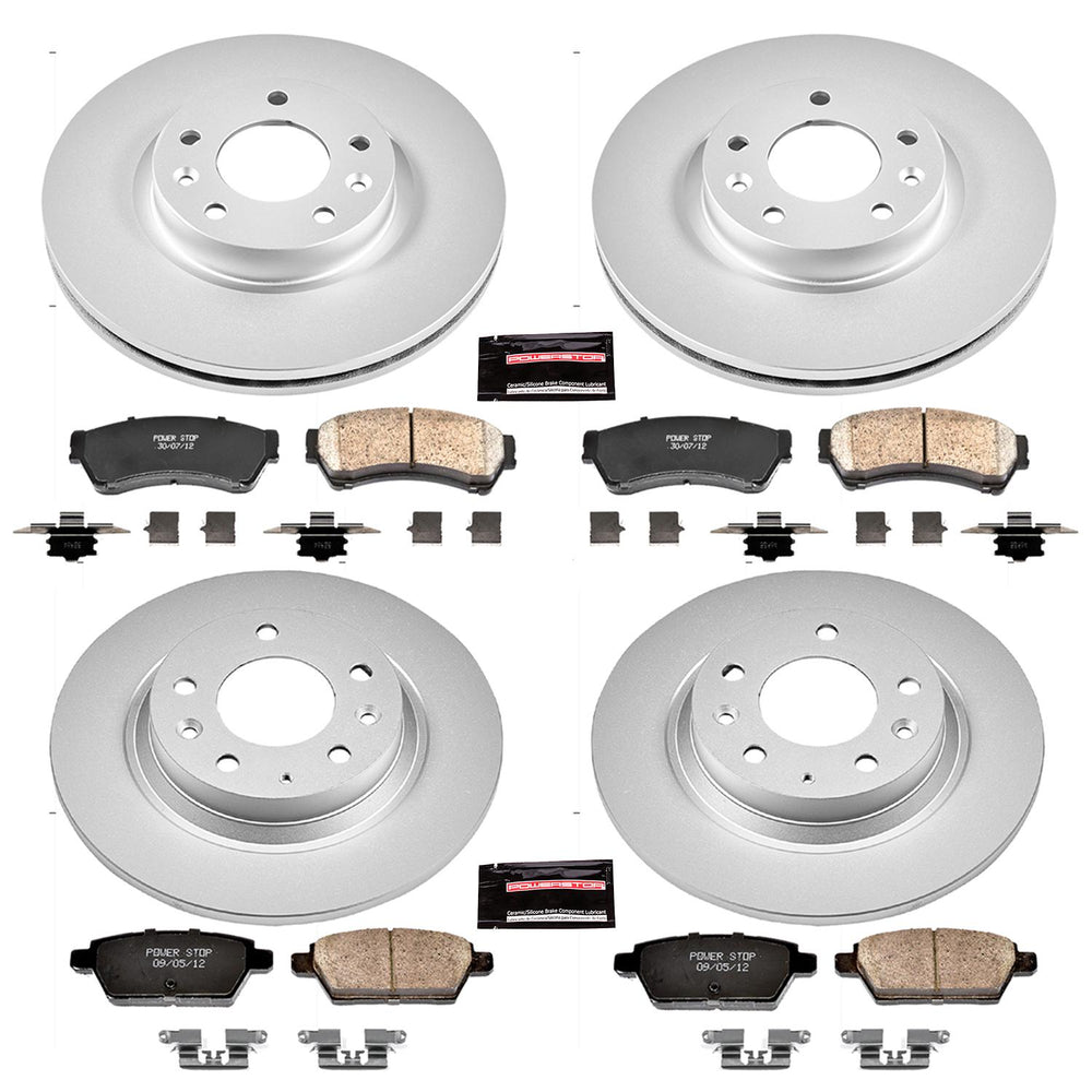 Power Stop 06-12 Ford Fusion Front & Rear Z17 Evolution Geomet Coated Brake Kit
