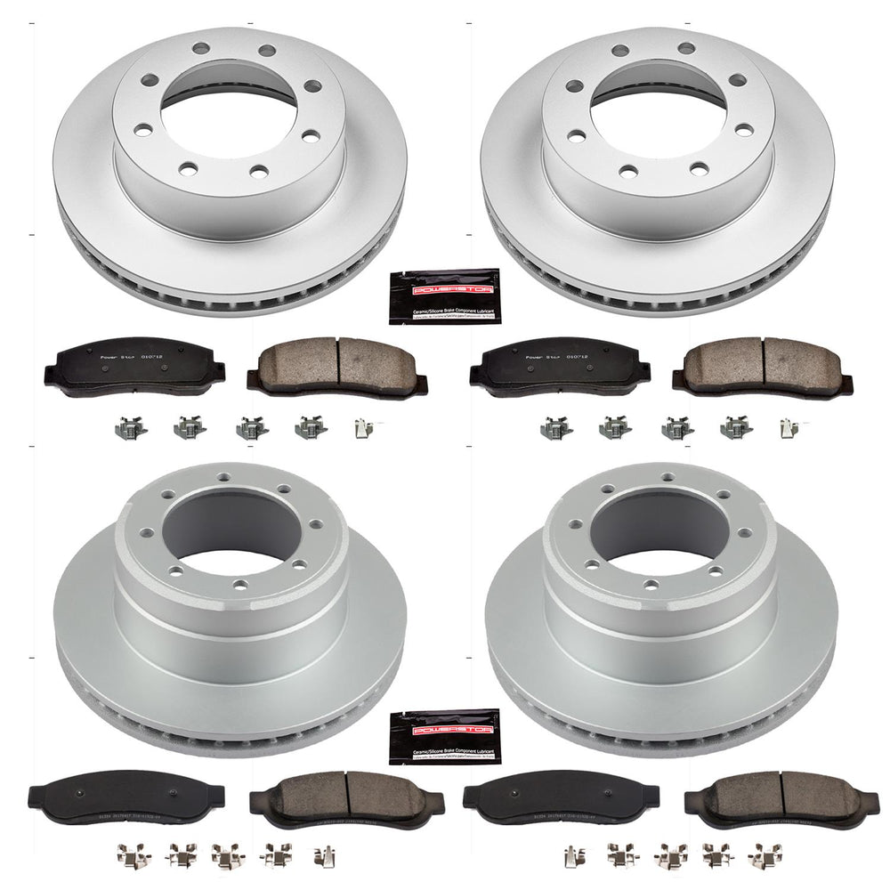 Power Stop 10-11 Ford F-350 Super Duty Front & Rear Z17 Coated Brake Kit