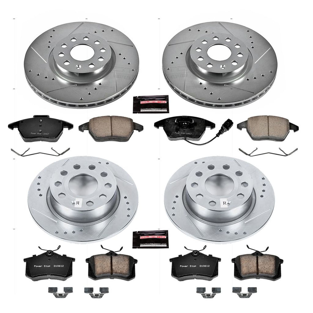 Power Stop 2013 Audi A3 Front & Rear Z23 Evolution Sport Brake Kit