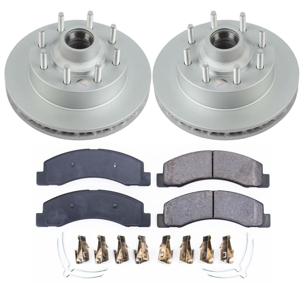 Power Stop 03-04 Ford F-350 Super Duty Front Z17 Coated Brake Kit