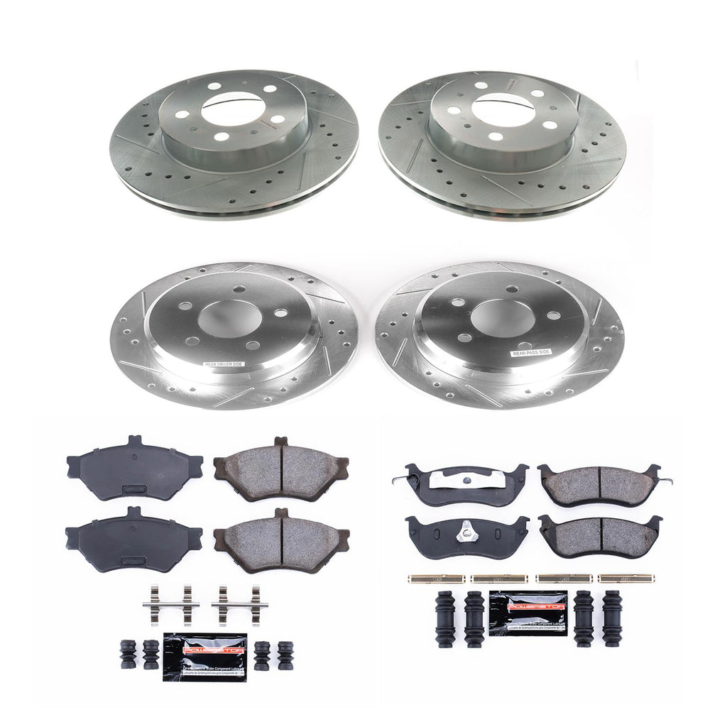 Power Stop 96-97 Ford Crown Victoria Front & Rear Z23 Evolution Sport Brake Kit