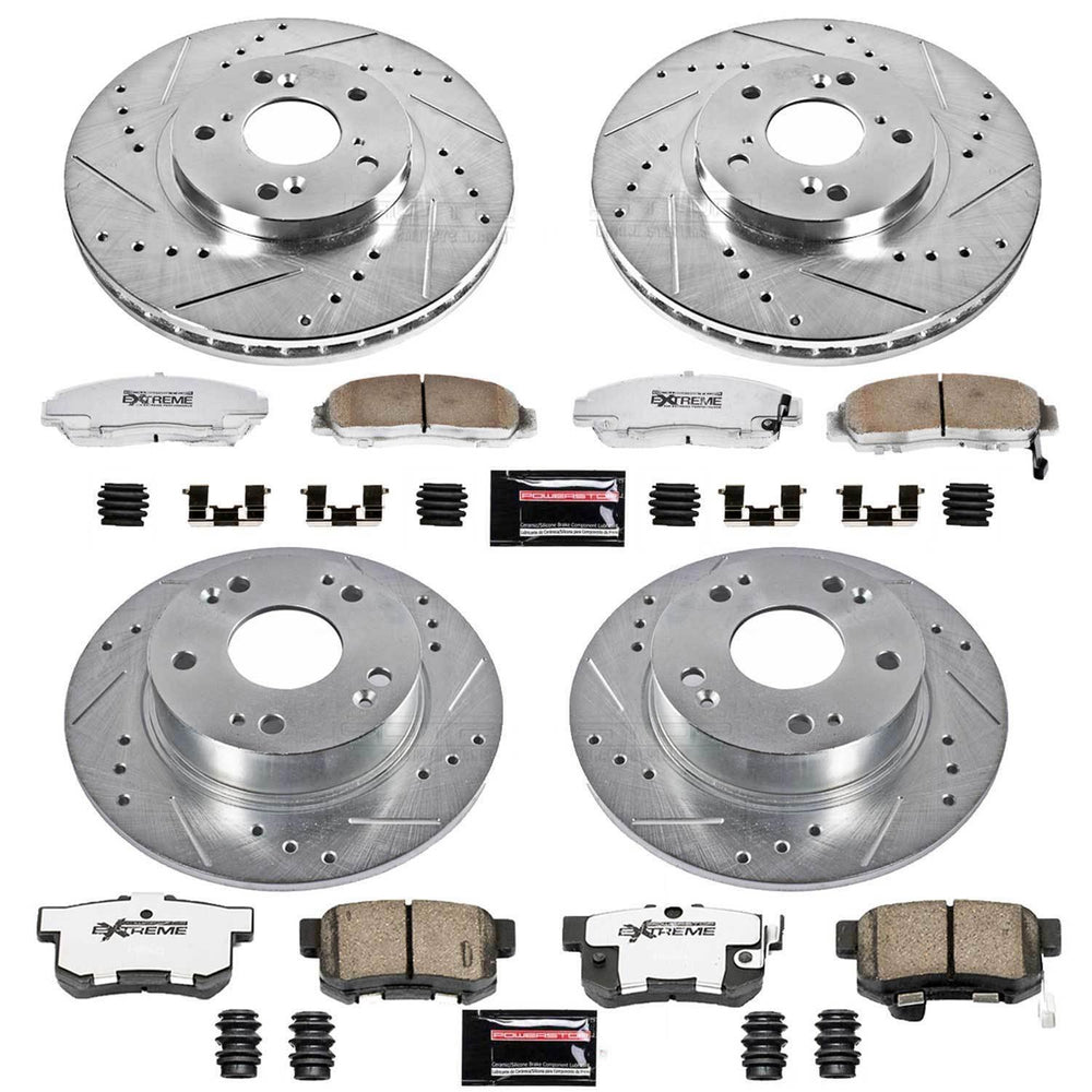 Power Stop 04-08 Acura TSX Front & Rear Z26 Street Warrior Brake Kit