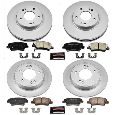 Power Stop 11-16 Hyundai Elantra Front & Rear Z17 Evolution Geomet Coated Brake Kit