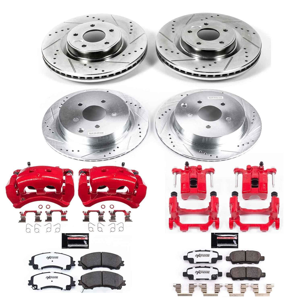 Power Stop 18-22 INFINITI Q60 Front and Rear Z26 Street Kit w/Cals
